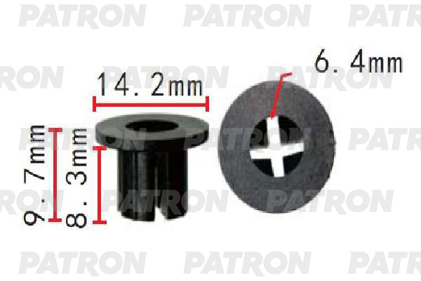 P371622 — Клипса пластмассовая MERCEDES применяемость: кольцо стопорное PATRON