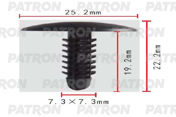 P371708 — Клипса пластмассовая CHRYSLER применяемость: отделка дверей, салона, багажника PATRON