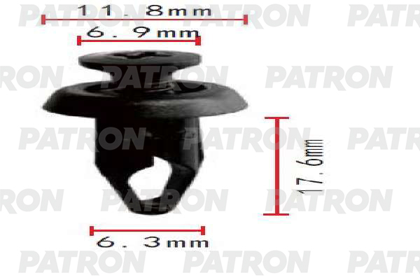 P371791 — Клипса пластмассовая GM применяемость: подкрылок, крылья PATRON