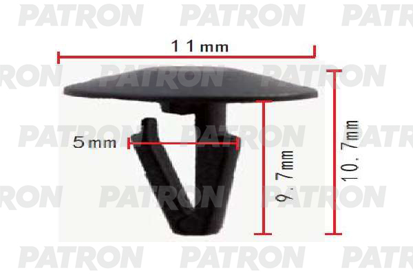 P371911 — Клипса пластмассовая CHRYSLER, DODGE применяемость: решётки  уплотнитель PATRON