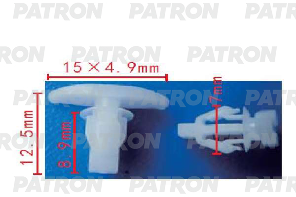 P371997 — Клипса пластмассовая применяемость: фиксатор уплотителя двери PATRON