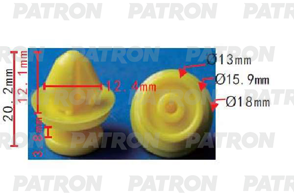 P371999 — Клипса пластмассовая JAGUAR применяемость: внутренняя отделка  двери PATRON
