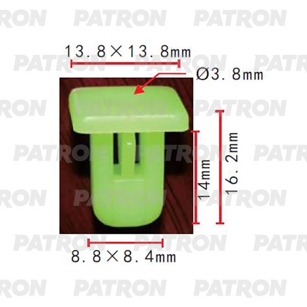 P372042 — Вставка под винт GM применяемость: держатель под саморез PATRON