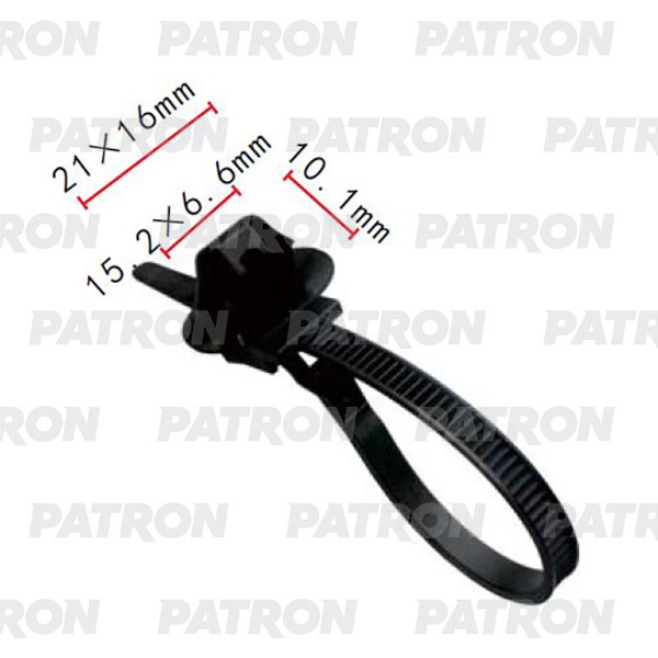 P372079 — Клипса  хомут применяемость: хомут проводки TOYOTA 4.7X150 MM универсальный PATRON