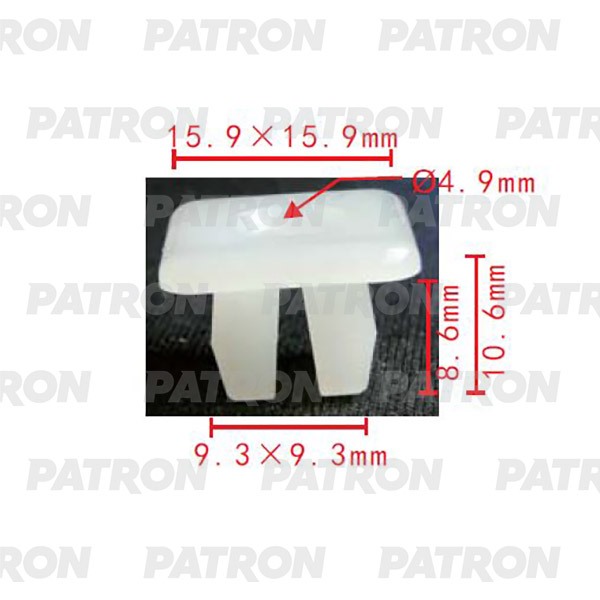 P372106 — Вставка под винт применяемость: фиксатор под саморез T=16.0, F=9.0, H=11.0 PATRON