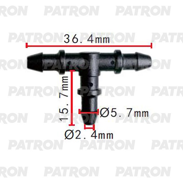 P372128 — Тройник применяемость: соединитель (тройник) 5.7X5.7X5.7MM PATRON