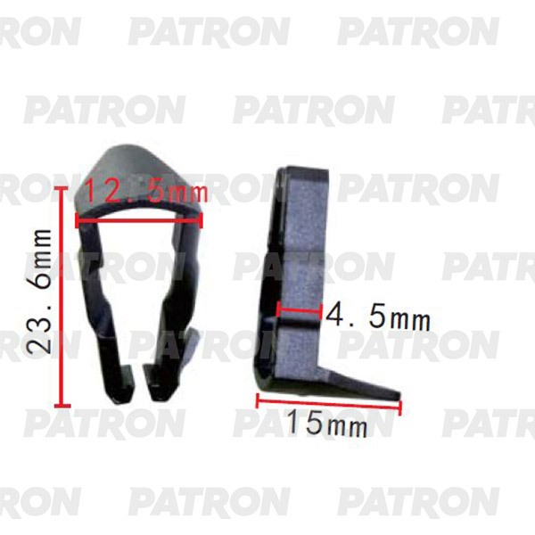 P372137 — Держатель пластмассовый FORD применяемость: клипса крепления топливных PATRON