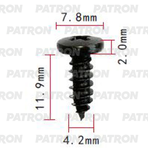 P372146 — Саморез TOYOTA применяемость: саморез 4.2X12MM PATRON
