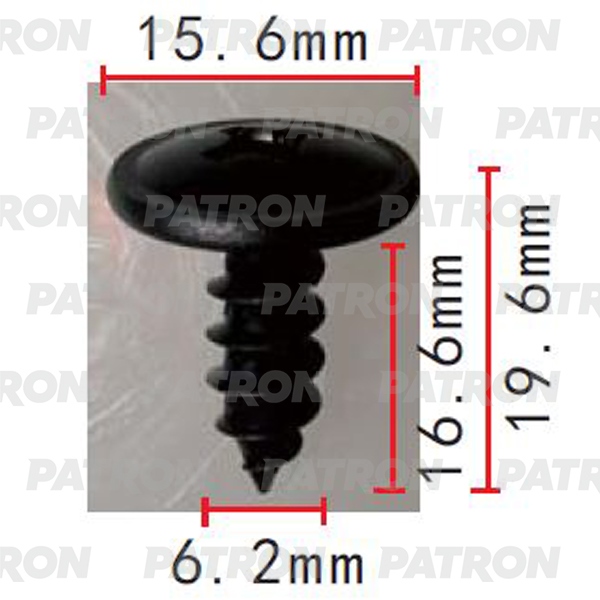 P372148 — Саморез INFINITI NISSAN применяемость: саморез 6.2X19.6 PATRON