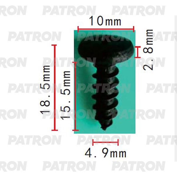 P372176 — Саморез применяемость: саморез 4.9X18.5MM универсальный PATRON