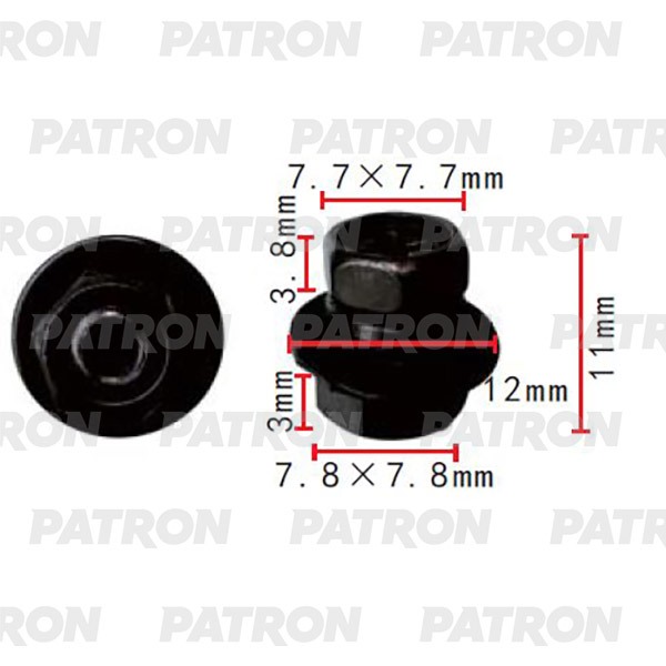 P372179 — Болт металлический применяемость: болт с гайкой универсальный M5 PATRON
