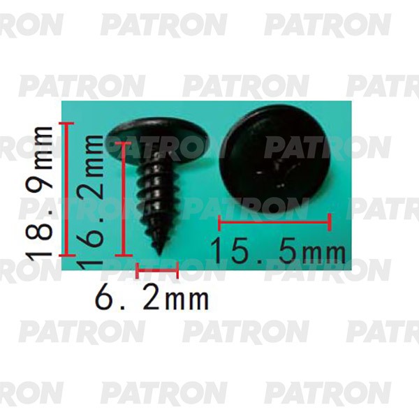 P372195 — Саморез применяемость: саморез 6.2X18.9MM универсальный PATRON