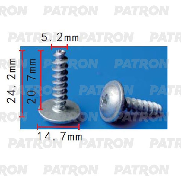 P372205 — Саморез AUDI VW SKODA SEA применяемость: саморез 5.2X24.2MM PATRON