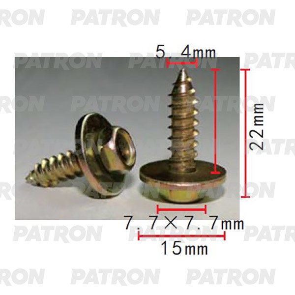 P372232 — Саморез применяемость: саморез 5.4X22MM универсальный PATRON