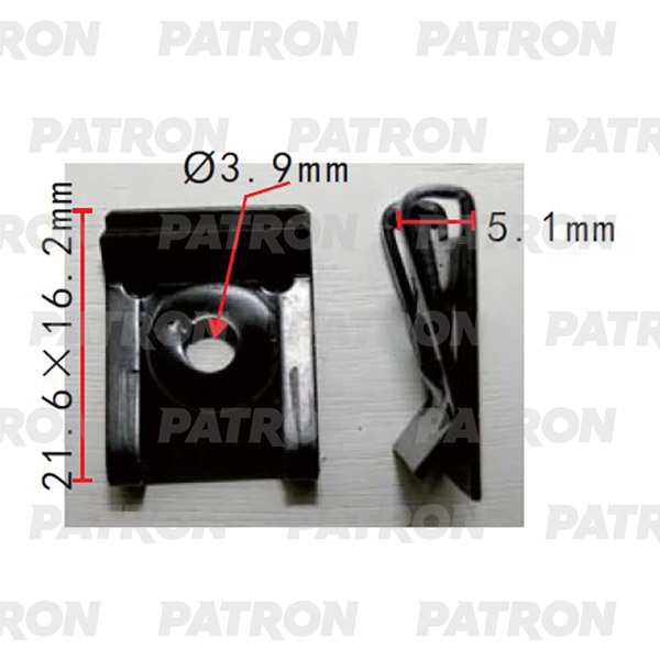 P372236 — Скоба крепежная GM FORD применяемость: скоба PATRON