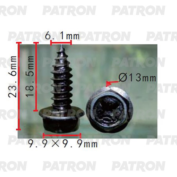 P372240 — Саморез NISSAN применяемость: саморез 6.1X23.6 PATRON