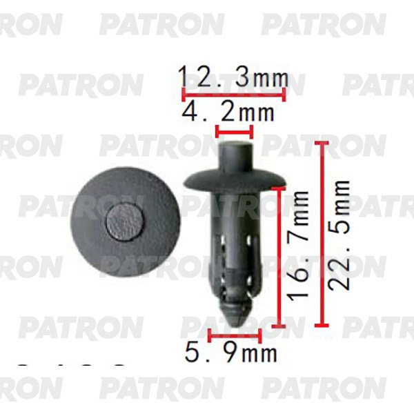 P372300 — Клипса пластмассовая GM применяемость: клипса обшивки дверей PATRON