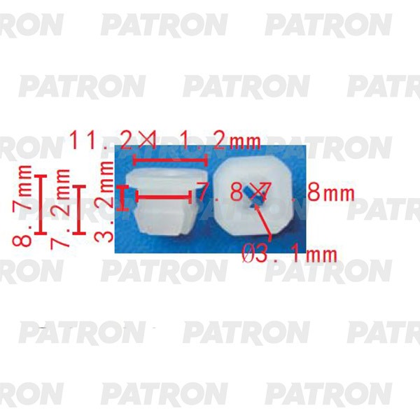 P372308 — Клипса пластмассовая GM применяемость: клипса крепления фары PATRON