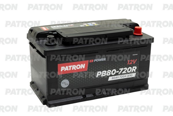 PB80720R — Аккумулятор PATRON POWER 12V 80AH 720A (R+) 315X175X175MM 17,5KG PATRON