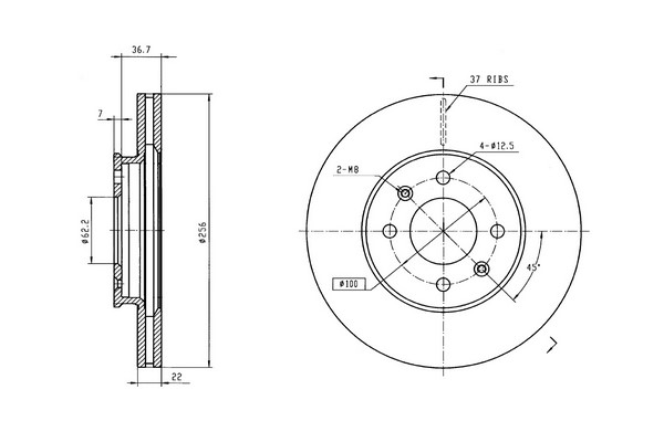 PBD6734 — Диск тормозной перед PATRON