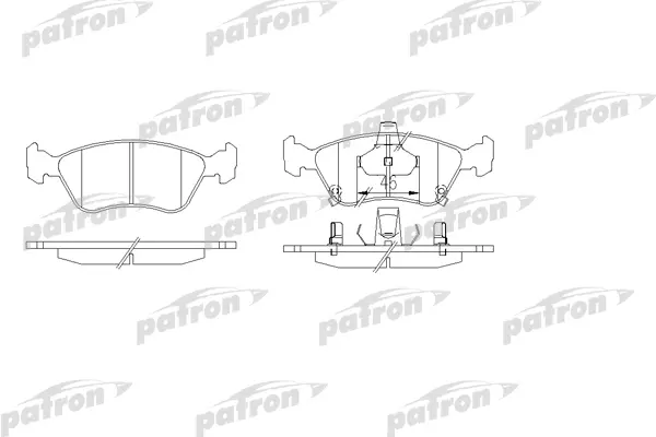 PBP1321 — Колодки тормозные дисковые передн TOYOTA: AVENSIS 97-03, AVENSIS Liftback 97-03, AVENSIS Station Wag PATRON