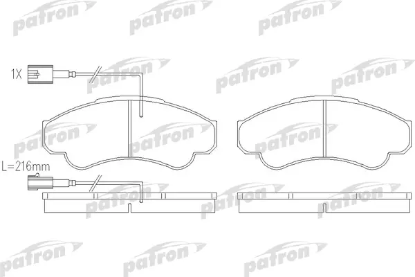 PBP1479 — Колодки тормозные дисковые передн CITROEN: JUMPER c бортовой платформой 94-02, JUMPER c бортовой пла PATRON