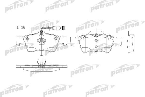 PBP1526 — КОЛОДКИ ТОРМ.ЗАД., К-Т PATRON