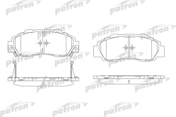 PBP905 — Колодки тормозные дисковые передн HONDA: ACCORD IV Aerodeck 91-93, ACCORD IV купе 92-93, ACCORD V 93 PATRON