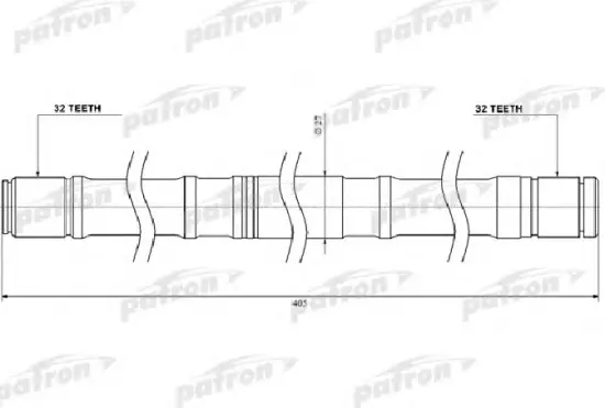 PDS0447 — Вал приводной (палка) лев NISSAN: PRIMERA P11,WP11 1.8 08.99-07.02 [Z:32, L:405 mm, D:27 mm] PATRON