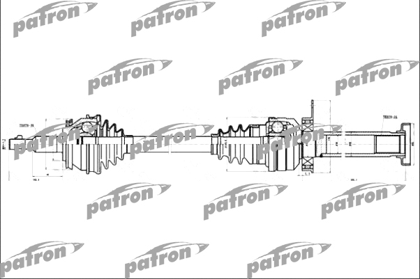 PDS4500 — Полуось прав VW: T5/Multivan T5 1.9TDi PATRON