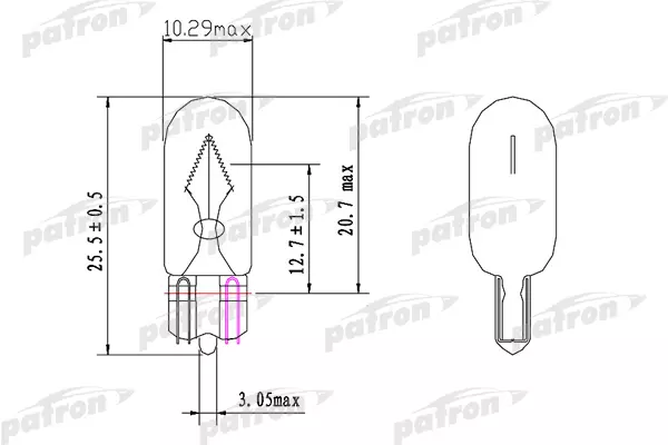 PLWY5W — Лампа Накала(WY5W) PATRON