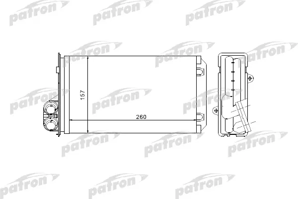 PRS2069 — Радиатор отопителя RENAULT: LAGUNA all, 94-, (-AC) PATRON