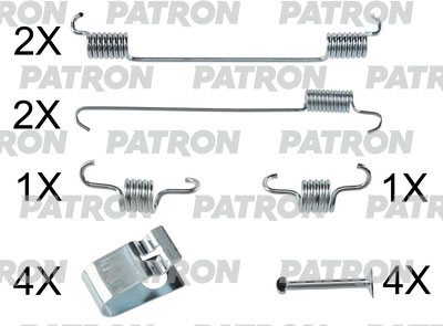 PSRK0212 — Комплект монтажный тормозных колодок барабанных NISSAN: PIXO 09- / SUZUKI: ALTO V 09- PATRON