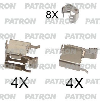 PSRK1104 — Комплект монтажный тормозных колодок дисковых TOYOTA AURIS 1.4 D4D/1.4 VVTI/1.6/1.6 VVTI/1.8/1.8 VVTI/2.0 D4D/2.2 D 06, AURIS VAN 1.4 D4D 0613, RAV 4 III 2.0/2.0 4WD/2.0 VVTI/2.0 PATRON
