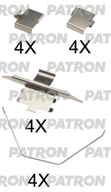 PSRK1182 — Комплект монтажный тормозных колодок дисковых MITSUBISHI: L 200 05 - NISSAN: NAVARA 04 - PATRON