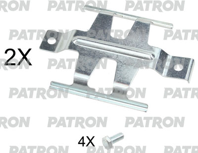 PSRK1237 — Комплект монтажный тормозных колодок дисковых SUZUKI:BALENO (EG) 07.95-05.02,BALENO ХЕЧБЭК (EG) 07.9 PATRON