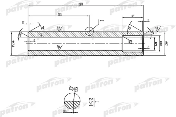 PTB3005 — Вал торсиона PATRON