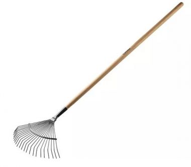 39591 — GRINDA 22 круглых зубца, 400х260х1500 мм, грабли садовые веерные, с деревянным ч GRINDA