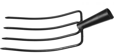 397204Z01 — Вилы кованые  навозные 4 круглых зубца  без черенка  180х300мм  GRINDA GRINDA