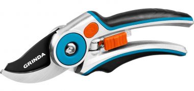 423429 — Секатор с эргономичными алюминиевыми рукоятками плоскостной GRINDA