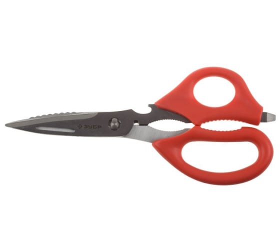 40487 — Ножницы зубр мастер кухонные  пластиковые рукоятки  220мм ЗУБР