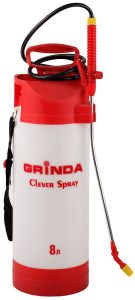 8425158Z01 — Опрыскиватель GRINDA садовый CLEVER SPRAY  8 л  с латунным телескоп. удлинителем и упорами для ног GRINDA