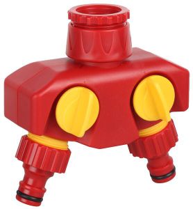 8426312Z01 — Распределитель двухканальный  GRINDA 8426312  резьба внешняя 3/4 X 1  соединитель  из ударопрочной пластмассы GRINDA