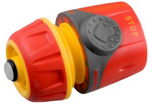 8426430 — Соединитель GRINDA PREMIUM с автостопом  пластмассовый с TPR  3/4 GRINDA