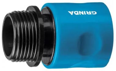 8426502 — GRINDA PROLINE TT34E, соединитель быстросъемный для шланга 3/4, с внешней резь GRINDA