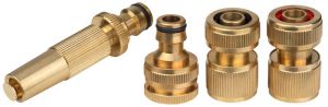 8427246 — Набор GRINDA полив латун: наконечник  2 соединителя  адаптер 1/23/4  4предм GRINDA