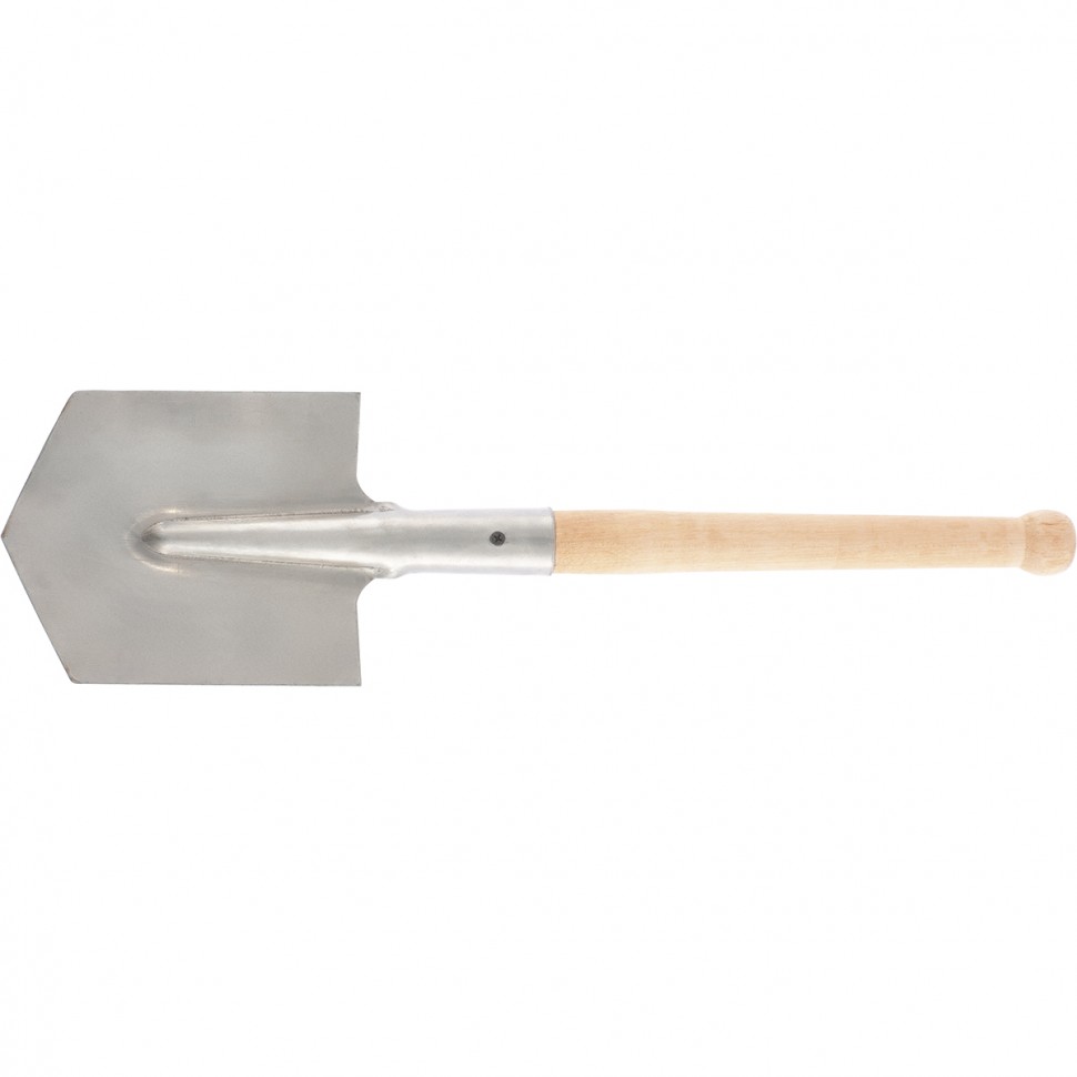 61439 — Лопата саперная нержавеющая сталь деревянный черенок россия СИБРТЕХ