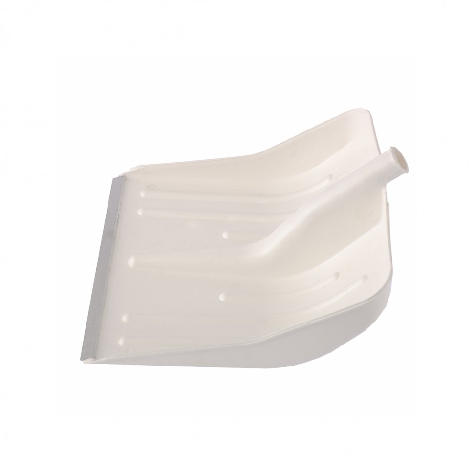 61615 — Лопата снеговая белая, 400 х 420 мм, без черенка, пластик, алюминиевая окантовка. Россия. СИБРТЕХ