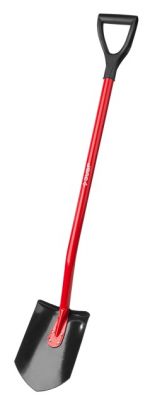 39523 — Лопата мастер штыковая  эргономичный стальной черенок  с рукояткой  зубр ЗУБР