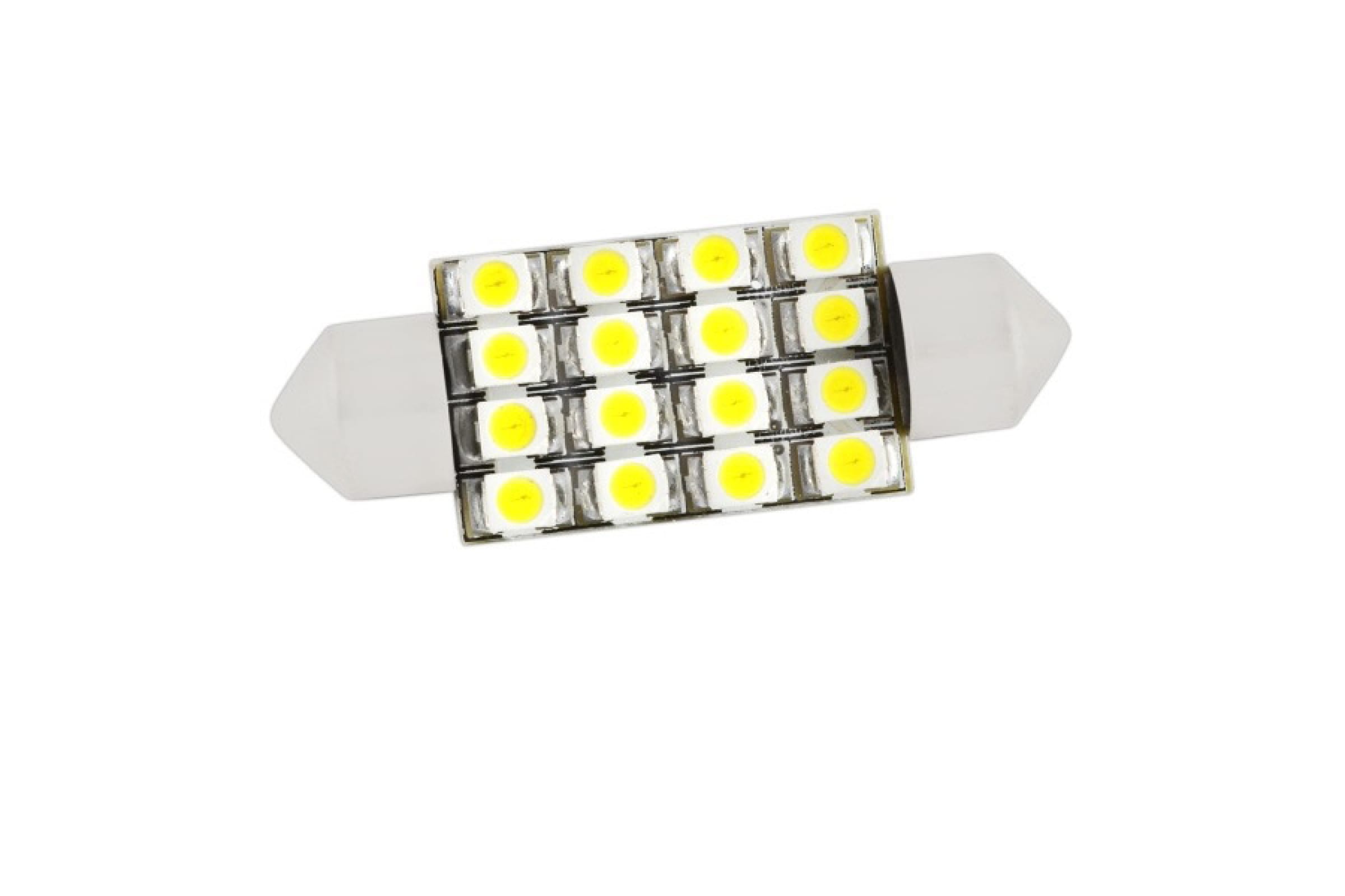 S08201161 — Автолампа диод SKYWAY T11 C5W 16 SMD диода 1контурная 39мм белая S08201161 SKYWAY